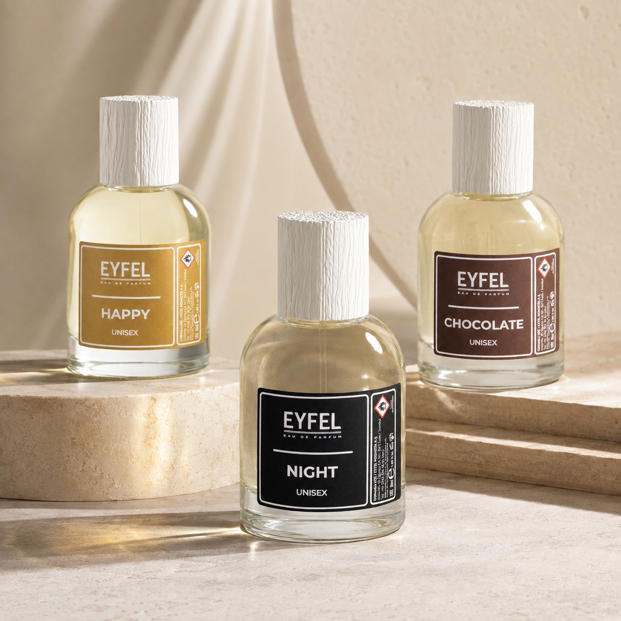 EYFEL Unisex Best Seller Fragrance Pack - (Chocolate, Night & Happy)