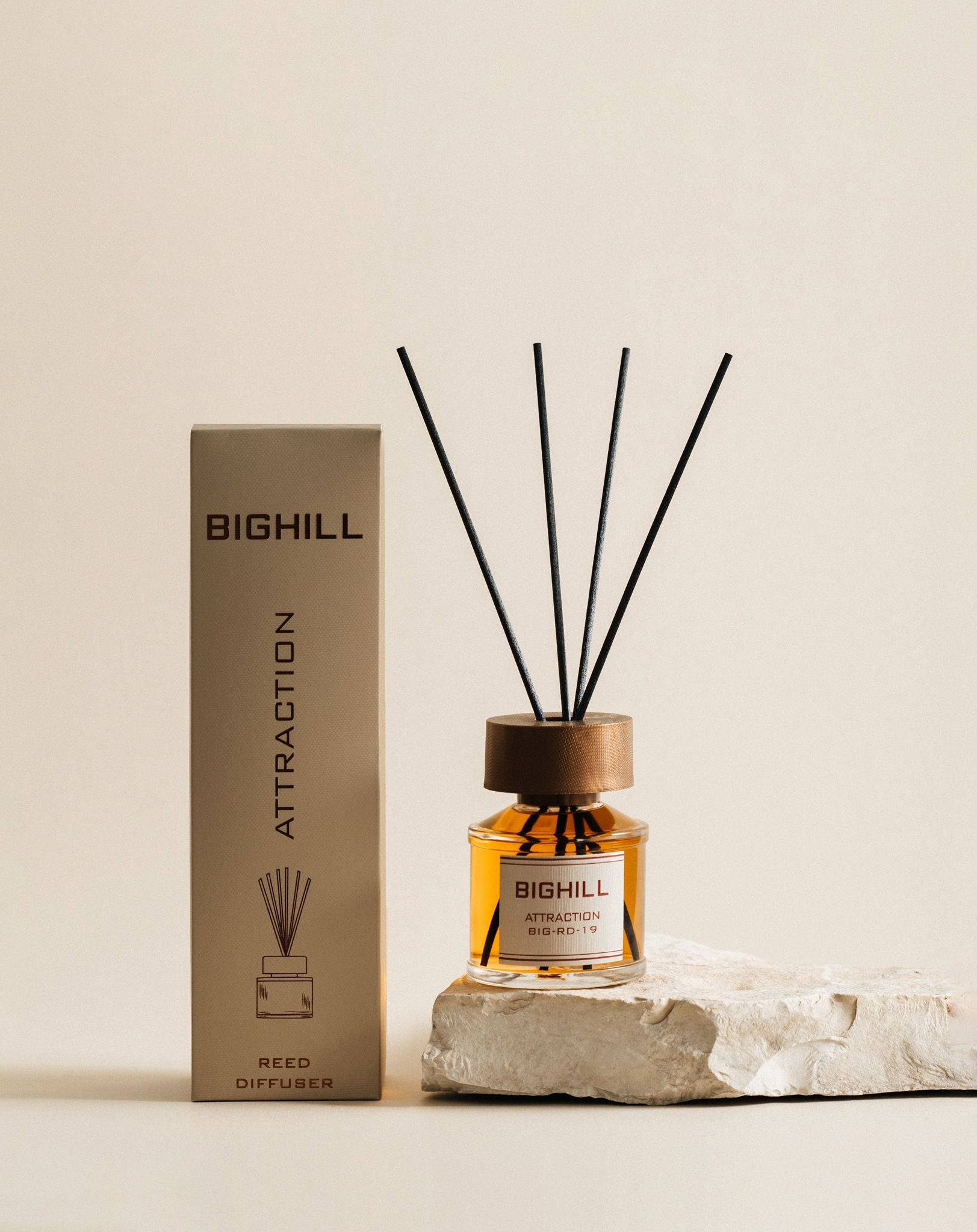 Bighill 120 ml Reed Diffuser with Sticks – Attraction Home Fragrance Air Freshener