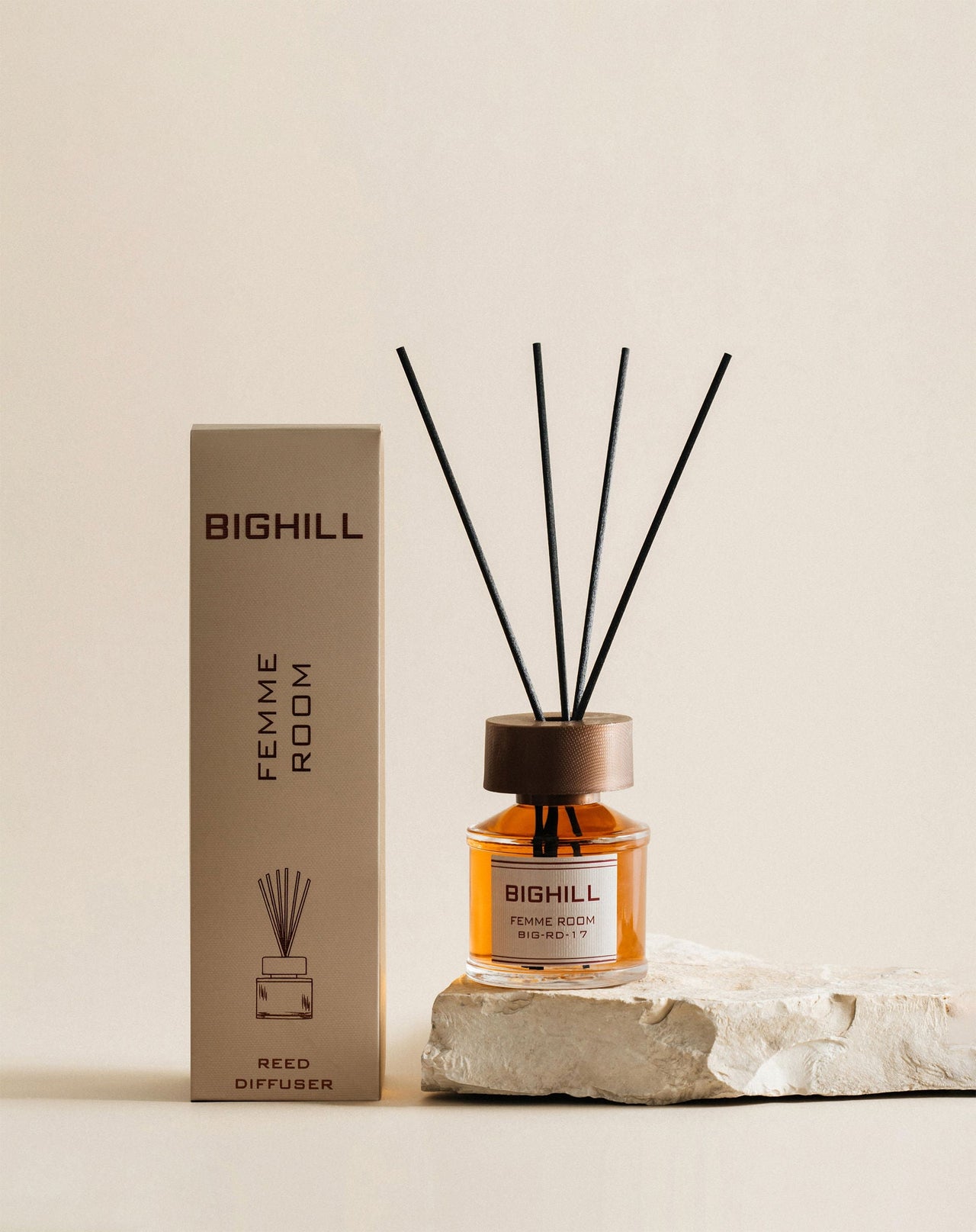 Bighill 120 ml Reed Diffuser with Sticks – Femme Room Home Fragrance Air Freshener