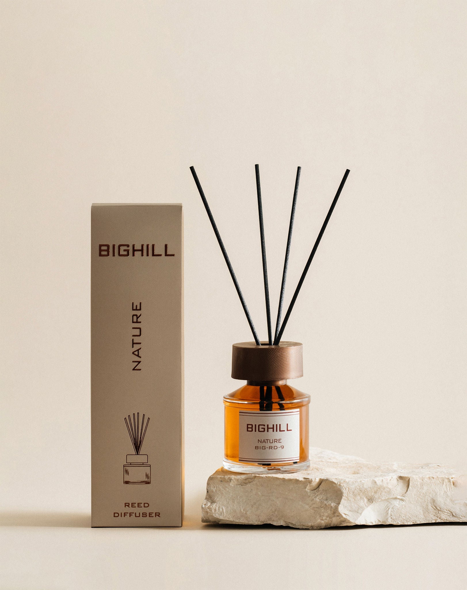 Bighill 120 ml Reed Diffuser with Sticks – Nature Home Fragrance Air Freshener